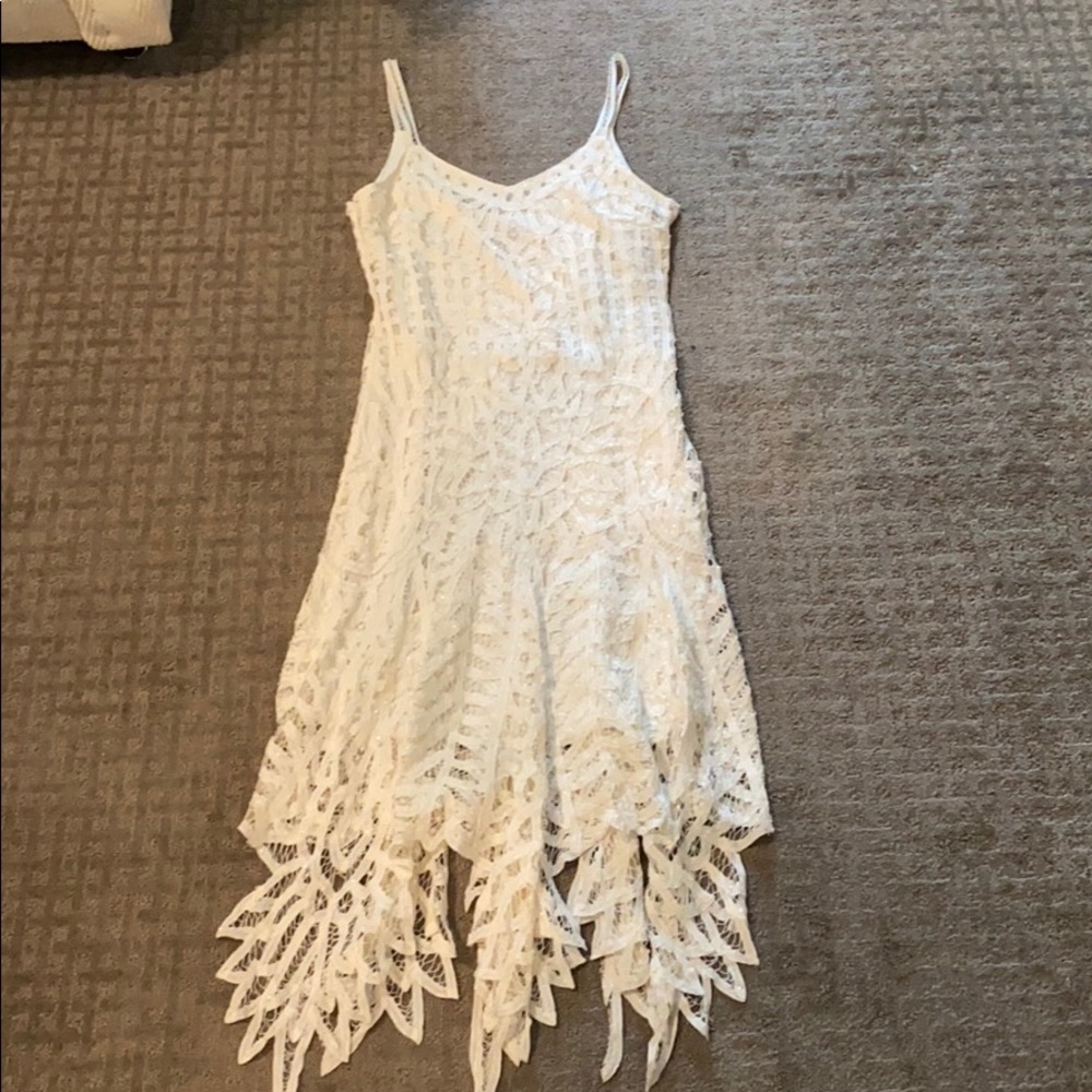 White midi dress